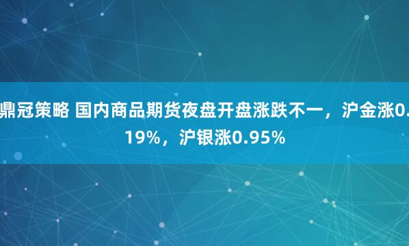 鼎冠策略 国内商品期货夜盘开盘涨跌不一，沪金涨0.19%，沪银涨0.95%