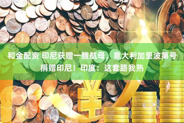和金配资 印尼获赠一艘航母,意大利加里波第号捐赠印尼!印度:这套路我熟